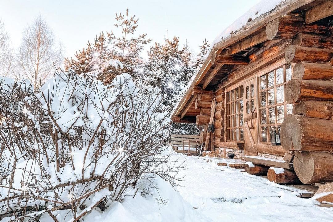 Русский дом зимой